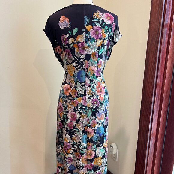 Johnny Was Fall Dance Floral Tie-front Knit Dress Size Medium - Picture 6 of 8